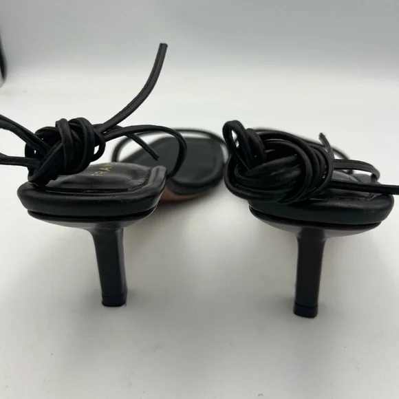 FRAME Le Ozzie Ankle Tie Sandal Black Leather Women’s SZ EU38.5  MSRP $468 - Picture 6 of 15